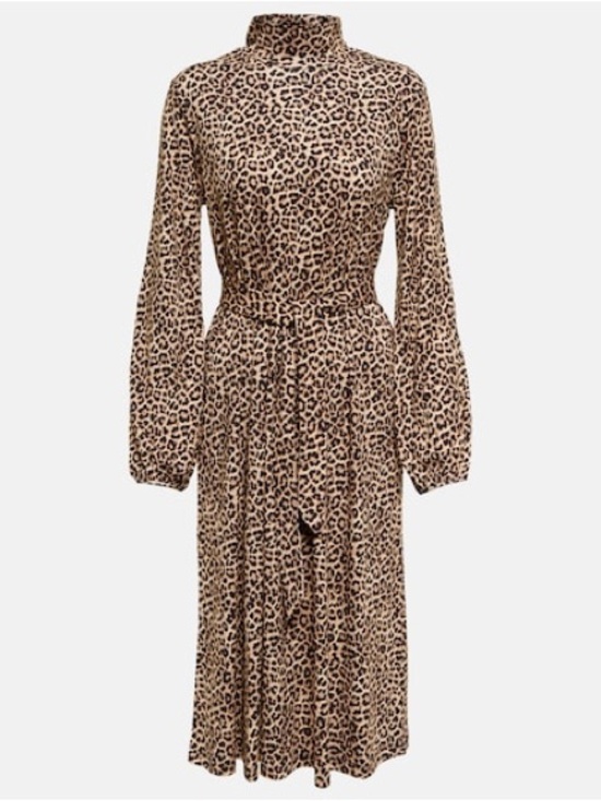 A.P.C. Dresses & Skirts - ✨A.P.C. | Dorothea Leopard Print High-Neck Midi Dress | Sz S